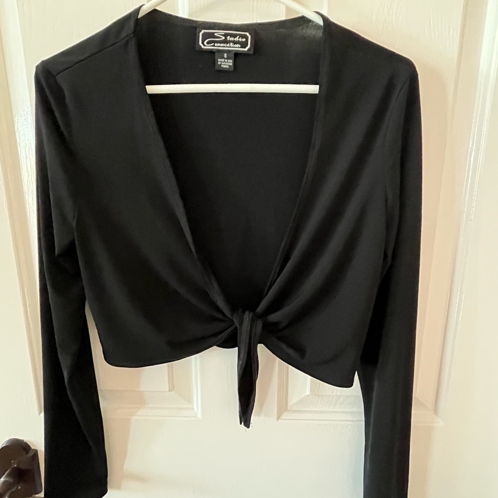 Women’s cardigan wrap black studio collection size small